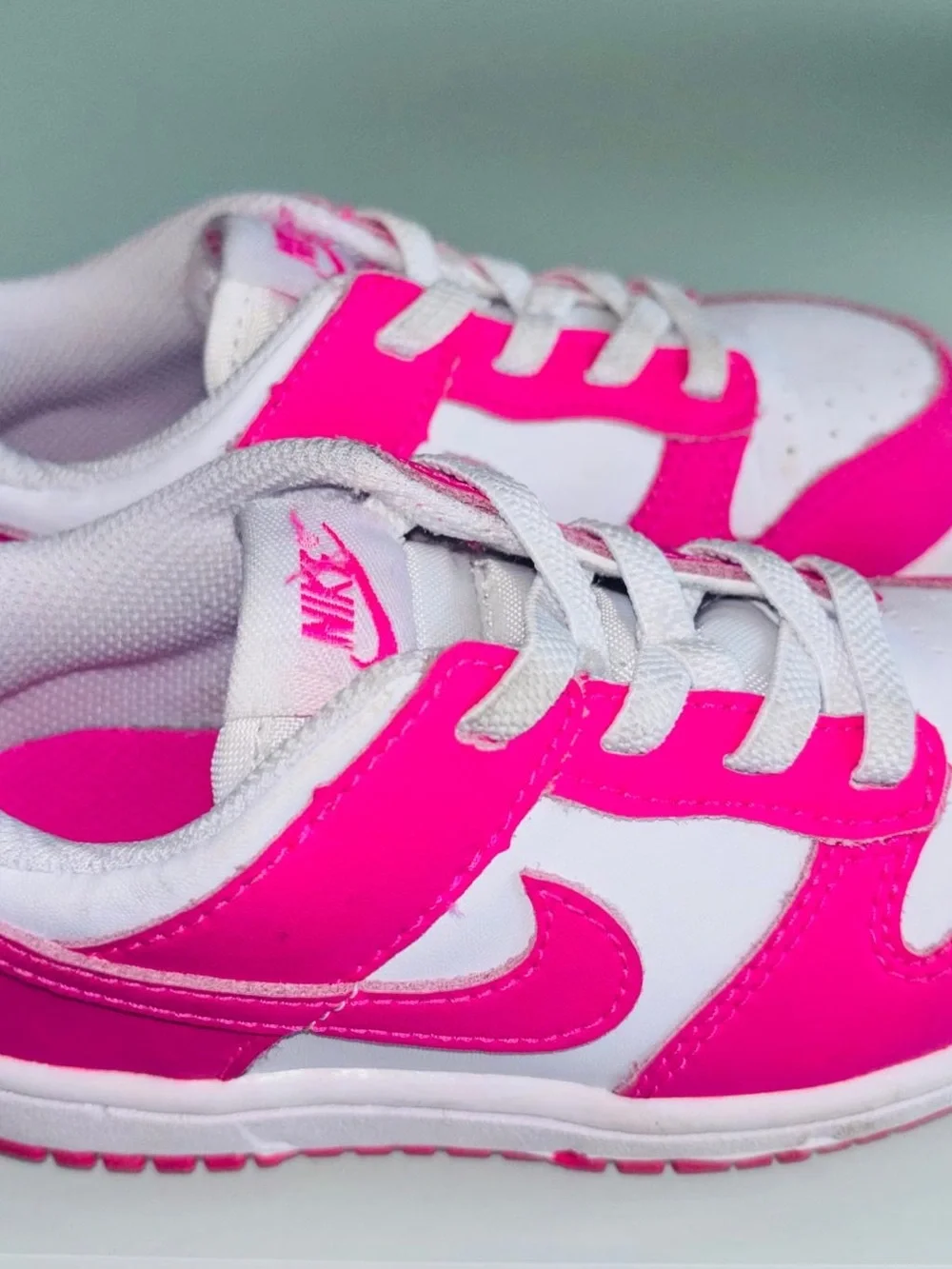 Nike Kids Hot Pink and White Low-Top Sneakers